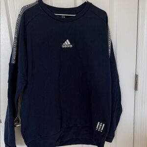 Adidas Men's Dark Blue Crewneck Sweater